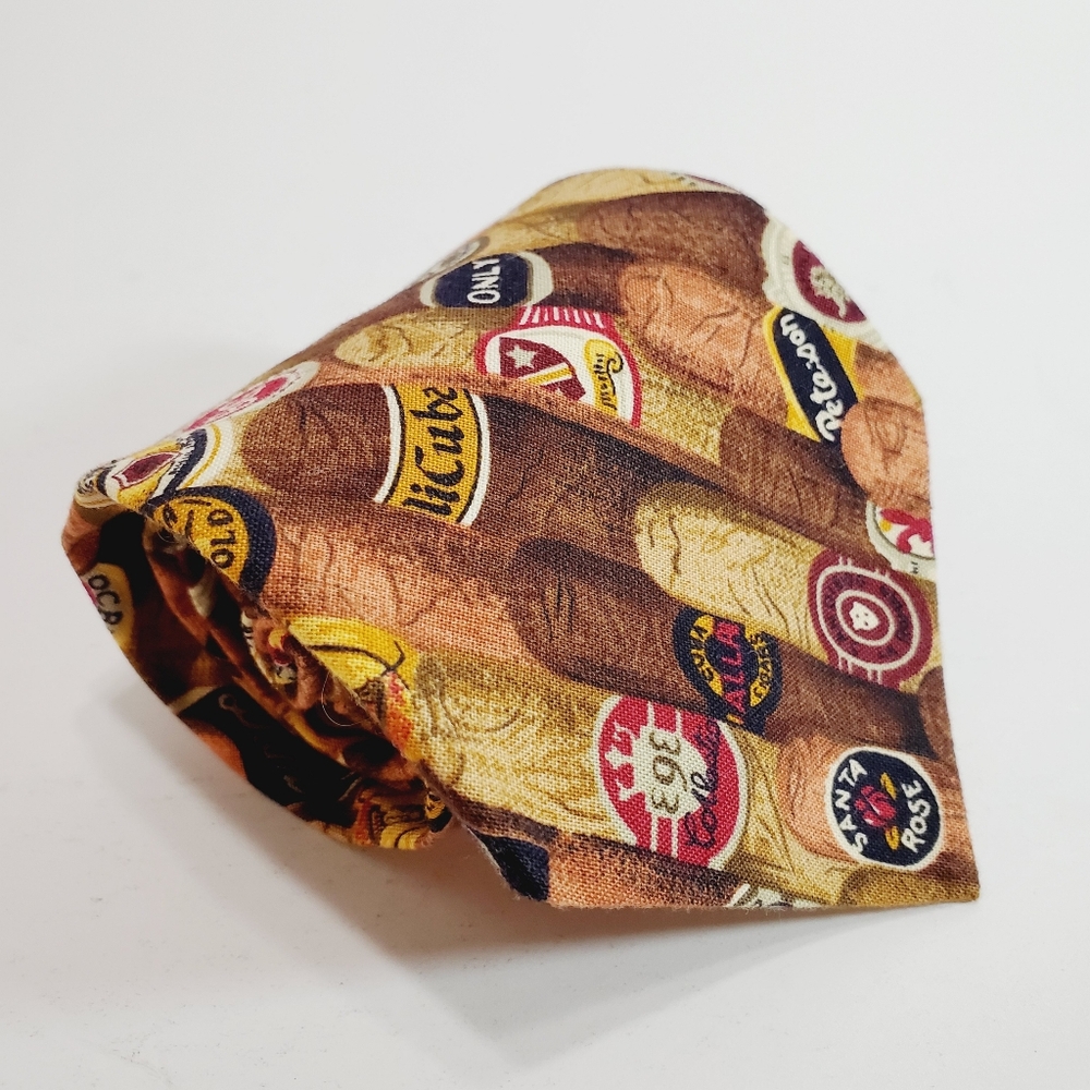 Cigar Themed Necktie Tie One On by Donna  58x4"
